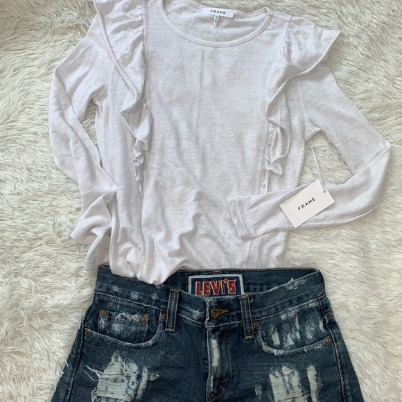 Levi’s THE ORIGINAL DISTRESSED JEANS SHORTS - Picture 3 of 9